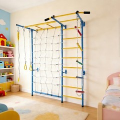 7-in-1 Kids Indoor Gym – Monkey Bars, Rope Ladder, Wall Ladder & More
