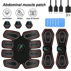 Rechargeable EMS Muscle Stimulator Ab Trainer For Full Body Workout