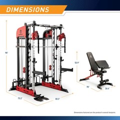 Deluxe Smith Cage Home Gym SM-7553 Weight Training Circuit Combo Machine – Marcy