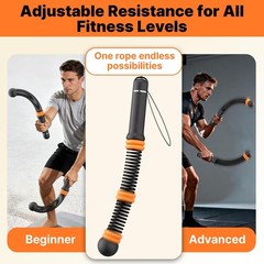 Adjustable Ropeless Battle Ropes for Home Gym for Men & Women, Heavy Duty Cor…