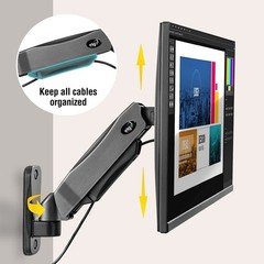 ELG Full Motion Swivel Monitor Wall Mount Stand Gas Spring for 17” to 35”