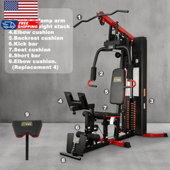 LX770 Multifunctional Full Home Gym System Workout Station with 160 Lbs Weight S