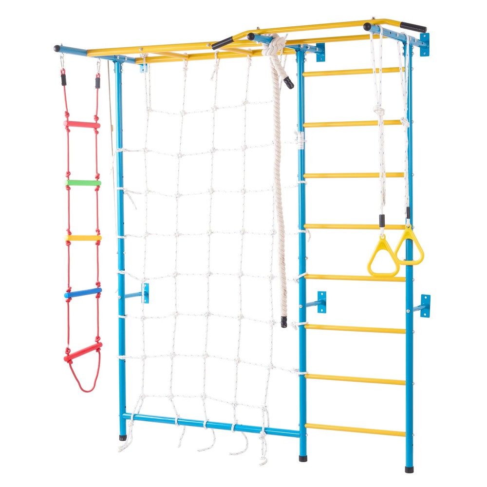 Wall Gym for Kids 7 in 1 Steel Indoor Kids Gym for Exercise Climbing Toys