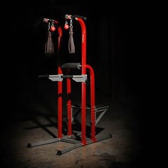Stamina X Fortress Power Tower Home Gym Pull Up Fitness Workout Station, Red