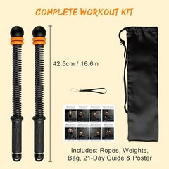 Ropeless Battle Ropes for Home Gym, Weighted Cordless Battle Rope with Adjust…