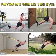Bodyweight Resistance Training Straps, Complete Home Gym Fitness Trainer kit …