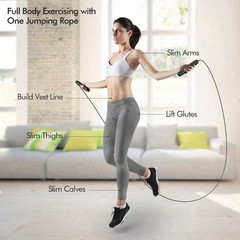Adjustable Steel Wire Skipping Rope, Weighted Speed Jump Rope Fitness