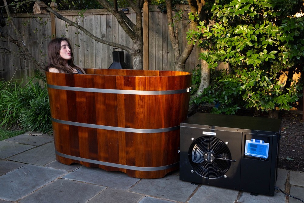 Ice Bath / Hot Tub: Stained Norwegian Wood + Water Chiller / Heater / Filters