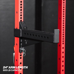 Titan Fitness T-3 Series Spotter Arms, 800 LB Capacity, Black Safety Catches, Po