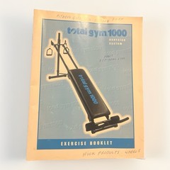 Total Gym 1000 Exercise Manual Original 26 Pages + Workout Chart Fitness Quest