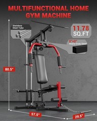 Home Gym Station with 400lb Capacity – Space-Saving Full Body Workout Machine