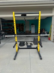 Complete Home Gym – Full Set Of Plates, Rack, Barbells. NO BENCH NO 45LB PLATES