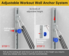 Wall-Mounted Anchor Fitness System – Adjustable, Multi-Functional, Space Saving