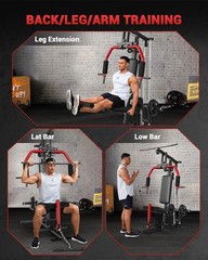 Home Gym Station with 400lb Capacity – Space-Saving Full Body Workout Machine