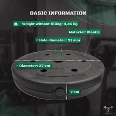 4x AirPlates – Training Empty Bodybuilding Prop Weight up to 15kg regulation