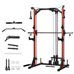 Mikolo Compact 7-IN-1 Smith Machine With Cable Crossover System