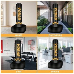 68″ Heavy Duty Stand Up Punching Bag With Stand For Boxing & MMA Training