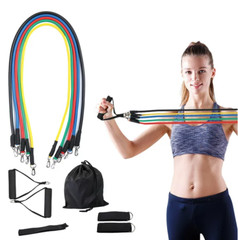 Jaxpety 11 PCS Resistance Band Set Yoga Pilates Fitness workout band