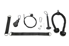HULKFIT Weightlifting Cable Pulley System for Squat Stand and Power Cage – Tr…