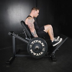 Titan Fitness Plate-Loaded Dedicated Linear Hack Squat Press Machine