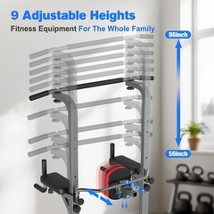 RELIFE REBUILD YOUR LIFE Power Tower Pull Up Bar Station Workout Dip Station …