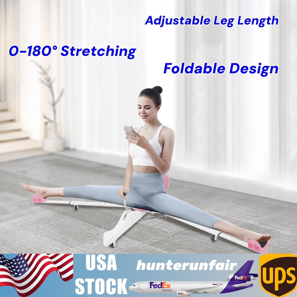11*50″ Pink/White PU/Iron Leg Stretcher Split Machine W/ Stretching 0-180° Angle