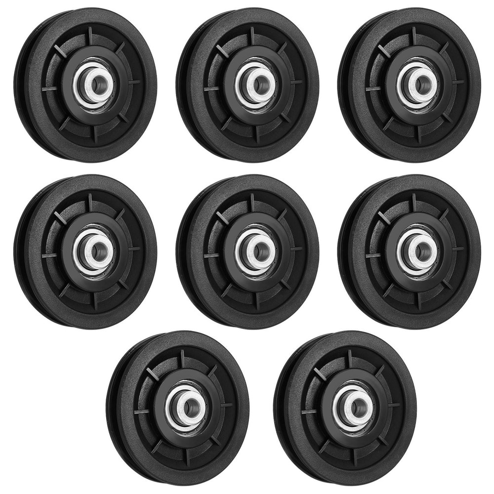 90mm/3.5″ Universal Nylon Bearing Pulley Wheel Replace for Gym Equipment Part…