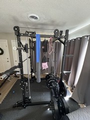 MIKOLO K3 Adjustable Power Rack Home Gym Cable Crossover Pull-Up 440lb Black