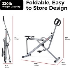 Smart Row-N-Ride Glute & Leg Trainer, Foldable Squat Assist Rower with Exclus…