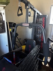 Marcy MWM-990 Adjustable Home Gym Chest Press Lat Pulldown Butterfly Black Steel