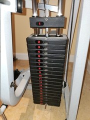 home gym weight machine used Hoist Gym Row, Leg, pull down, press