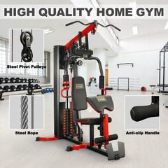 LX750 Multifunctional Full Home Gym System Workout Station with 122.5 Lbs Weight