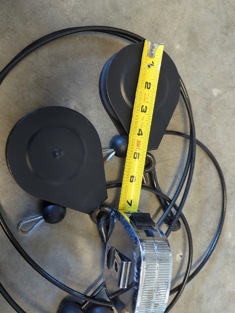 Bowflex PR100 Cable 52″ Long Snap Hook Stoppers J Hooks 4″ Pulleys Handles PAIR