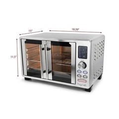 MegaChef 25 Liter Digital Electric French Door Multi-Function Counter Top Ove…