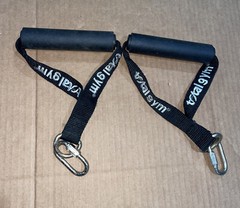 Total Gym Web Handles with Silver Lettering