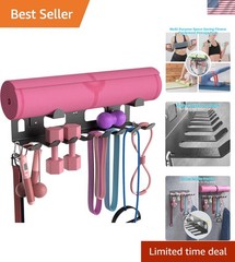 Multi-Purpose Gym Equipment Storage Rack for Resistance Bands – Gym Wall Stor…