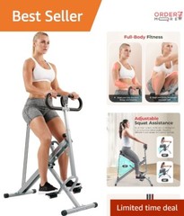 Squat Trainer Alloy Steel Compact Adjustable Resistance Home Gym Workout Machine