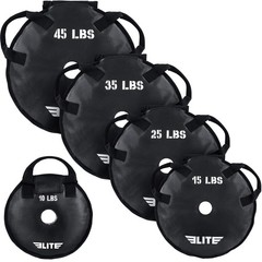 Elite Sports UNFILLED Workout Sand Plates (Set of 2) – EMPTY Fillable Olym