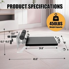 Leg Extension Curl Lower Body Workout Machine Adjustable Leg Machine with Wheels