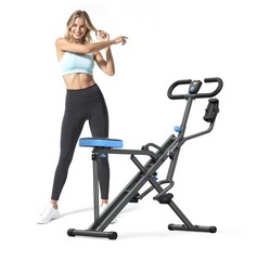 Squat and Rowing Machine With 350 lb Weight (Blue & Pink)