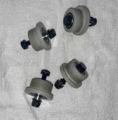 COMPLETE SET OF 4 WHEELS ROLLER ASSEMBLY = Total Gym 1400 & MORE