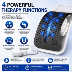 BREEV® Back Stretcher with EMS Electric Pulse Massage, Lumbar Support for L