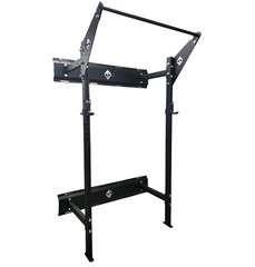 F&F Fitness Compact Power Rack with Pull Up Bar – Heavy Duty Garage Home Gym Rig