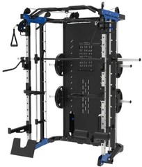 French Fitness FSR60 Smith, Cable, Squat Rack Gym Machine with Weight Plates