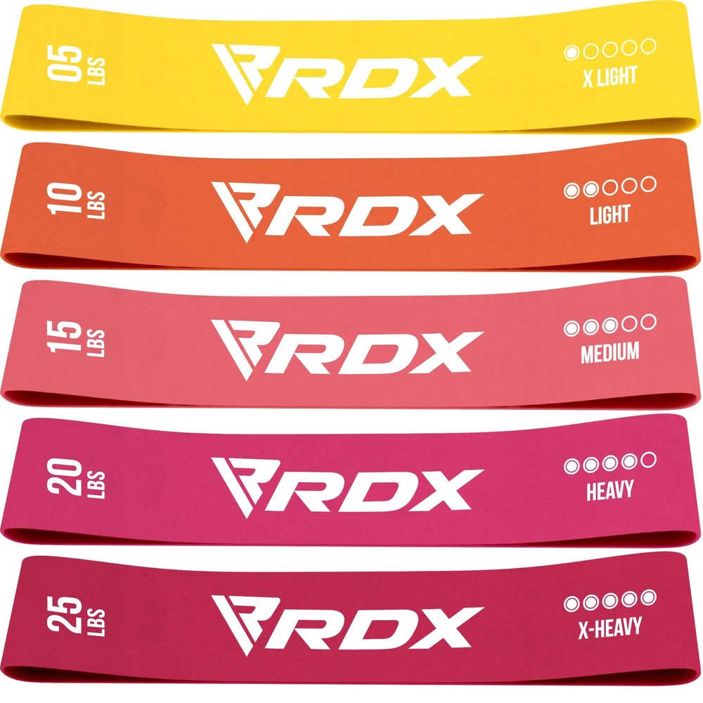 RDX Resistance Bands 5 Level Set, Reach RoHS CPSIA Pack of 5 – Set 2