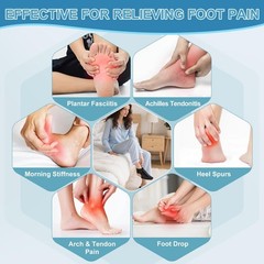 Plantar Fasciitis Night Splint Brace with Massage Ball, Relieves Foot Drop an…