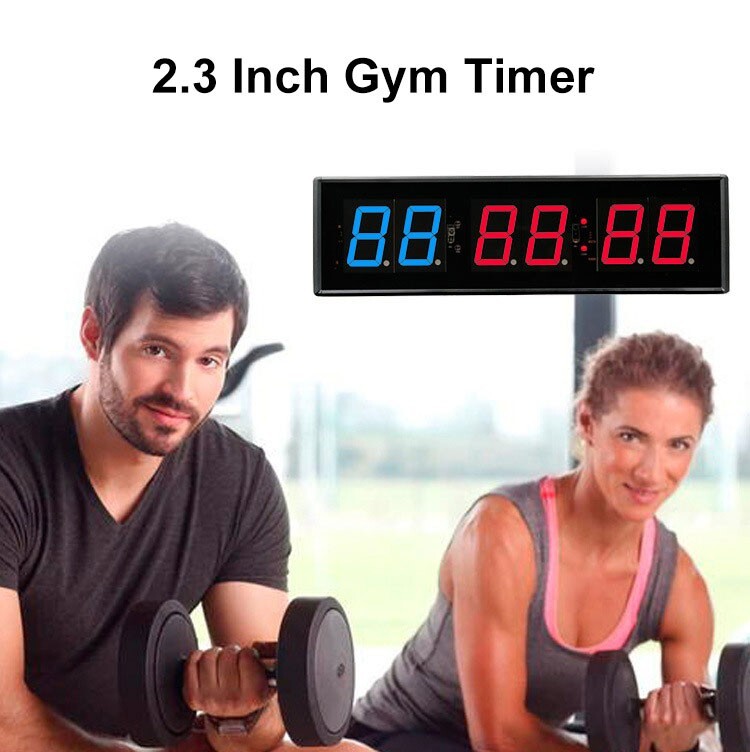 2.3″ 6-Digit Gym Timer Clock Interval Timer with Buzzer Remote Control os67