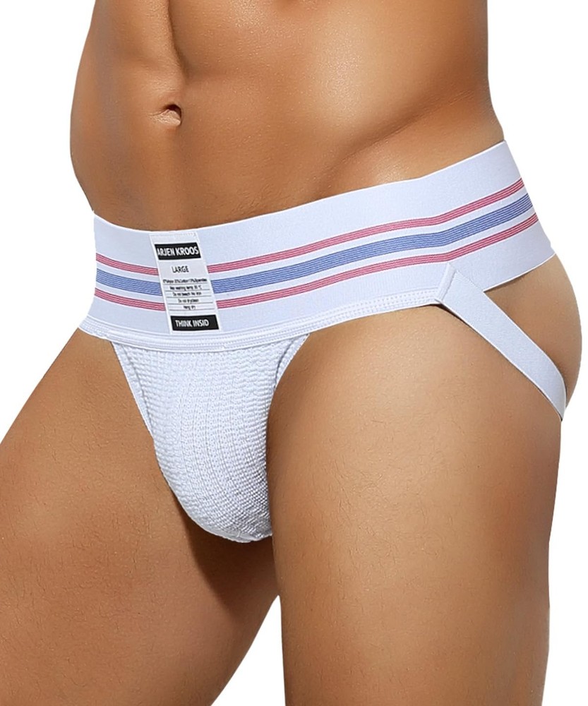 Men’s Jockstrap Athletic Support Jock Strap with 3″ Elastic Waistband & Venti…