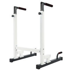 BalanceFrom Multi Function Home Gym Exercise Dip Stand, 500lb Capacity, White