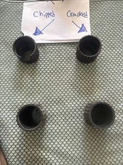DAMAGED Total Gym Elite Rubber End Caps Black (2 Have Screws To Secure Them)